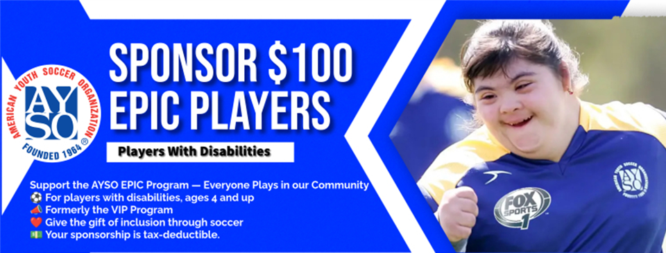 Sponsor a Player with Disabilities $100.00 