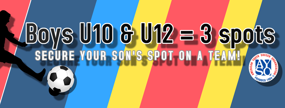 SPOTS LEFT FOR BOYS U10 & U12
